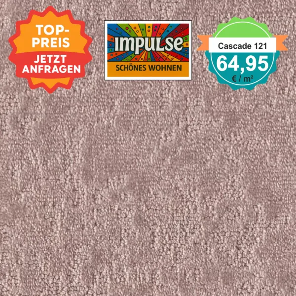 Nahaufnahme der Tip-Sheared-Oberfläche von Girloon Cascade 121 – Veloursstruktur